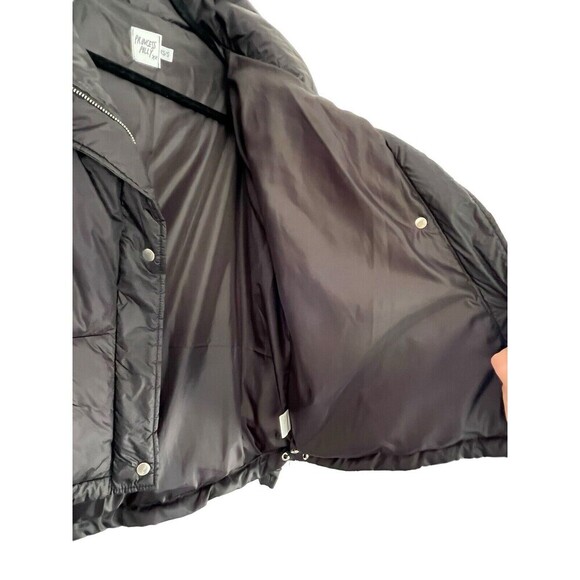 Princess Polly Jacket XS/S Bomber Black Oversize Grunge Goth Silver Zipper - Picture 6 of 8